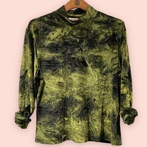 90s/ Y2K Vintage Mockneck Velour Shirt